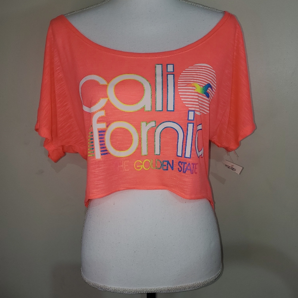 NWT Liquid Energy Cut-out California Crop Top XL